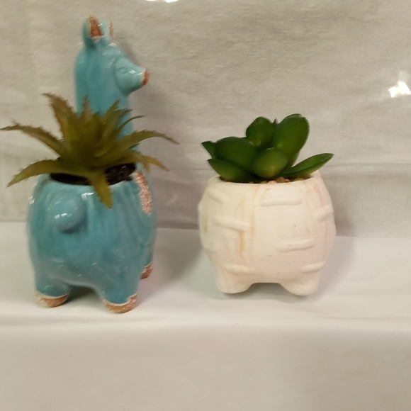 💕OLD East Main Animal Figurine Planters,Greenery Ceramic Window Seal/Shelf - Picture 4 of 6